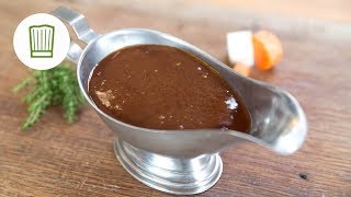 Braune Jus amp Demi Glace Sauce herstellen  Chefkochde [upl. by Braasch]