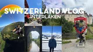 interlaken switzerland vlog  paragliding jungfraujoch mountain chocolate factory tour amp more [upl. by Hnirt]