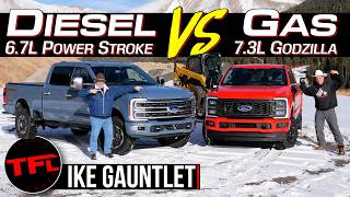 Can a GasPowered Ford F250 V8 Outtow a Power Stroke Diesel on the Worlds Toughest Towing Test [upl. by Eiznek]