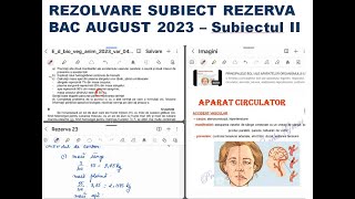 REZOLVARE SUBIECT REZERVA BACALAUREAT BIOLOGIE VEGETALA 2023  Subiectul II [upl. by Slrahc]