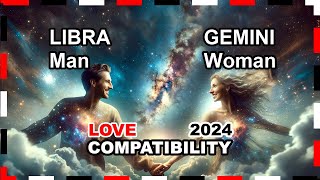 Love Compatibility 2024 Gemini Woman and Libra Man 🌟💖 gemini libra forecast [upl. by Berton]