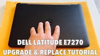 DELL LATITUDE E7270  UPGRADE RAM SSD amp REPLACERESET CMOS RTC BATTERY DISASSEMBLY [upl. by Kathlene]