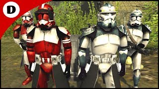 COMMANDER WOLFFE vs COMMANDER FOX  Men of War Star Wars Mod [upl. by Vanni698]