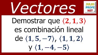 COMBINACIÓN LINEAL DE VECTORES EN EL ESPACIO [upl. by Leanard]