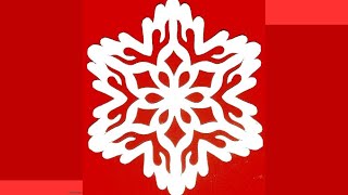 decoration with paper cutting flowerhow to make paper cutting snowflake design papercraft diy [upl. by Nagah]