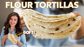 How To Make Flour Tortillas  SO SOFT 😋 [upl. by Oicnerolf]