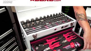 ECC20301002R2 117PCS SAE TOOL SET WITH 3 DRAWERS CARRY BOX [upl. by Melnick]