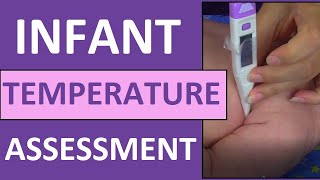 How to Take a Babys Temperature in Armpit Axillary  Pediatric Infant Nursing Skill [upl. by Peace580]