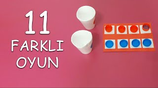 11 Farklı Okul Öncesi Çocuk Oyunları ve Yapımı Anaokulu Etkinlikleri [upl. by Ycart]