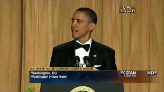 CSPAN President Obama at the 2011 White House Correspondents Dinner [upl. by Ycul970]