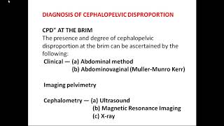 A CLASS ON CEPHALOPELVIC DISPROPORTION CPD BY Dr Sri Lakshmi Asst professorOBGY [upl. by Eeclehc500]