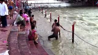 Haridwar Ganga Nadi The Sacred Ganges River in Haridwar India [upl. by Acinomad]