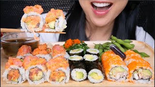 SUSHI ROLL ASMR EATING SOUNDS NO TALKING  SASASMR [upl. by Maryly]