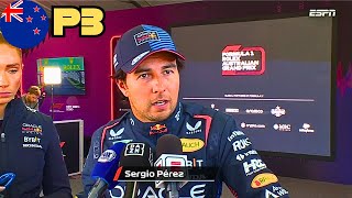 Declaraciones de Checo Pérez Tras Clasificar P3  Gran Premio Australia 2024 [upl. by Anaiuq541]