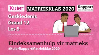 Kuier Rapport Matriekklas Geskiedenis Les 5 [upl. by Franz]