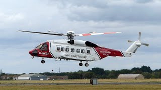 Coastguard Helicopter CG912 GMCGH at Solent Airport  Tuesday 18 July 2023 [upl. by Cutler426]