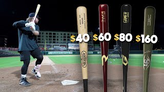 DOES PRICE MATTER ON WOOD BATS  40 vs 60 vs 80 vs 160 vs 300 Wood Bat Review [upl. by Limbert286]