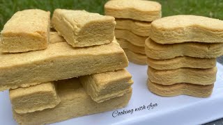 EASY SHORTBREAD COOKIES RECIPE  DELICIOUS HOMEMADE SCOTTISH SHORTBREAD  EASY AIR FRYER SHORTBREAD [upl. by Ahsiuqal]