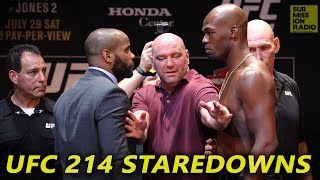 UFC 214 Cormier vs Jones 2 Press Conference Staredowns [upl. by Ludwigg]