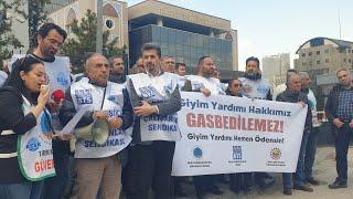 ESM BTS ve Tarım Orkam Sen Giyim Yardımı Hakkının Gasbedilmesine Karşı Bakanlık Önündeydi [upl. by Nalak]