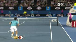 Roger Federer vs JoWilfred Tsonga Aus Open 2010 semi final highlights [upl. by Carlson]