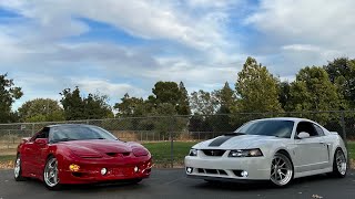 Coyote swap Mach 1 runs with a cammed TransAm [upl. by Fennie10]