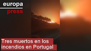 Tres muertos en los incendios en Portugal [upl. by Kimberlee]