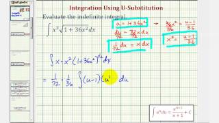 Ex Indefinite Integral in the form xnsqrta2x2 Using USubstitition [upl. by Herwig577]