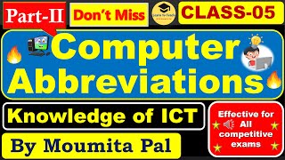 ⭐Important Computer Abbreviations for Competitive Exams  Class 05  Part II 🔥 [upl. by Cavanaugh]