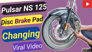 How To Change Disc Brake Pads Pulsar  Pulsar NS 125 Disc Pad Change [upl. by Palm]