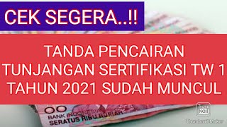 CEK INFO GTK TANDA PENCAIRAN TUNJANGAN SERTIFIKASI TRIWULAN 1 TAHUN 2021 SUDAH MUNCUL [upl. by Myers]