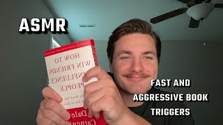 ASMR  Fast and Aggressive Book Triggers [upl. by Treb]