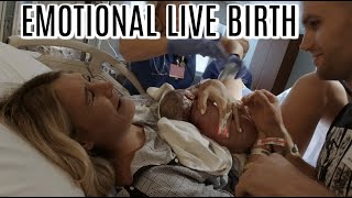 EMOTIONAL LIVE BIRTH VLOG  LABOR AND DELIVERY BIRTH VLOG  Tara Henderson [upl. by Anelrahc]