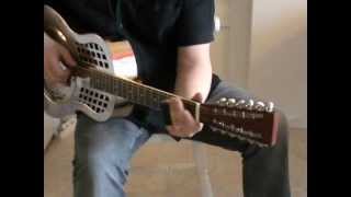 12string Resonator Guitar  singlecone brass body Republic Delta Rocket [upl. by Carmelita423]