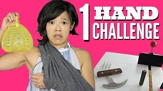 ONE HANDED COOKING CHALLENGE  Adaptive KITCHEN GADGETS Test  Does it Work [upl. by Aket]