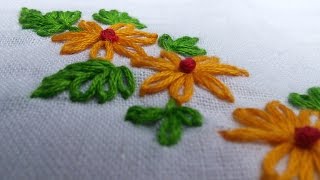 Easy Hand Embroidery Works  Lazy Daisy  HandiWorks Tutorials 11 [upl. by Nnyrb399]