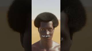 why black people have coily hair 😮 facts fyp secret science animation shorts hair funfacts [upl. by Lauree790]