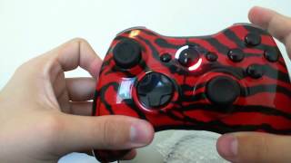 Red Zebra Modded Xbox 360 Controller Unboxing Megamodzplanet [upl. by Gerkman]