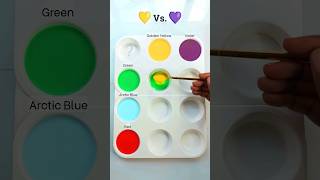 Golden Yellow Vs Violet Color Mixing colormixing paintmixing shorts viral [upl. by Leahcimnaj838]