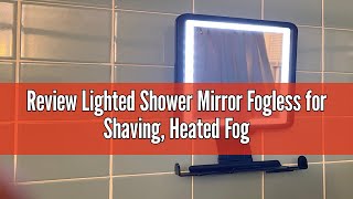 Review Lighted Shower Mirror Fogless for Shaving Heated Fog Free Large 958inch 3 Color Modes Dimm [upl. by Arema]