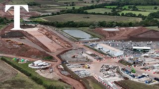 Drone footage reveals HS2s impact on Englands countryside [upl. by Meuse]