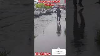 Heavy rain cause flooding on Chaguanas main road viral viralshort rain rainfall trinidad [upl. by Aydiv]