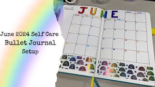 June Bullet Journal Setup  Rainbow Theme  Self Care 🌈 [upl. by Schulze]