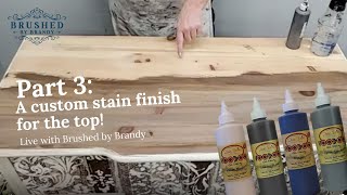 Mixing gel stain to get a farmhouse feel  Live with Brushed by Brandy [upl. by Frodin]