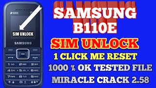 Samsung B110 Sim Unlock Problem Fix by miracle box  B110 Password Reset by Miracle 282 Rajtelicom [upl. by Hayott]