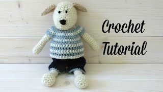 How to crochet an animal  doll top and shorts  Wooly Wonders Crochet Animals [upl. by Kaleena]