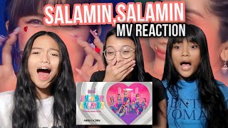 BINI  Salamin Salamin Official Music Video  REACTION [upl. by Sone]