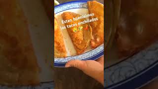 Cómo preparar unos riquísimos taquitos enchilados 🤤🌮🌶️ [upl. by Dettmer]