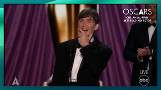 Cillian Murphy Wins Best Actor for Oppenheimer  96th Oscars 2024 [upl. by Kiyohara]