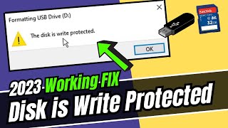 How To Fix quotThe disk is write protectedquot in 2023 Remove Write Protection [upl. by Carlotta]